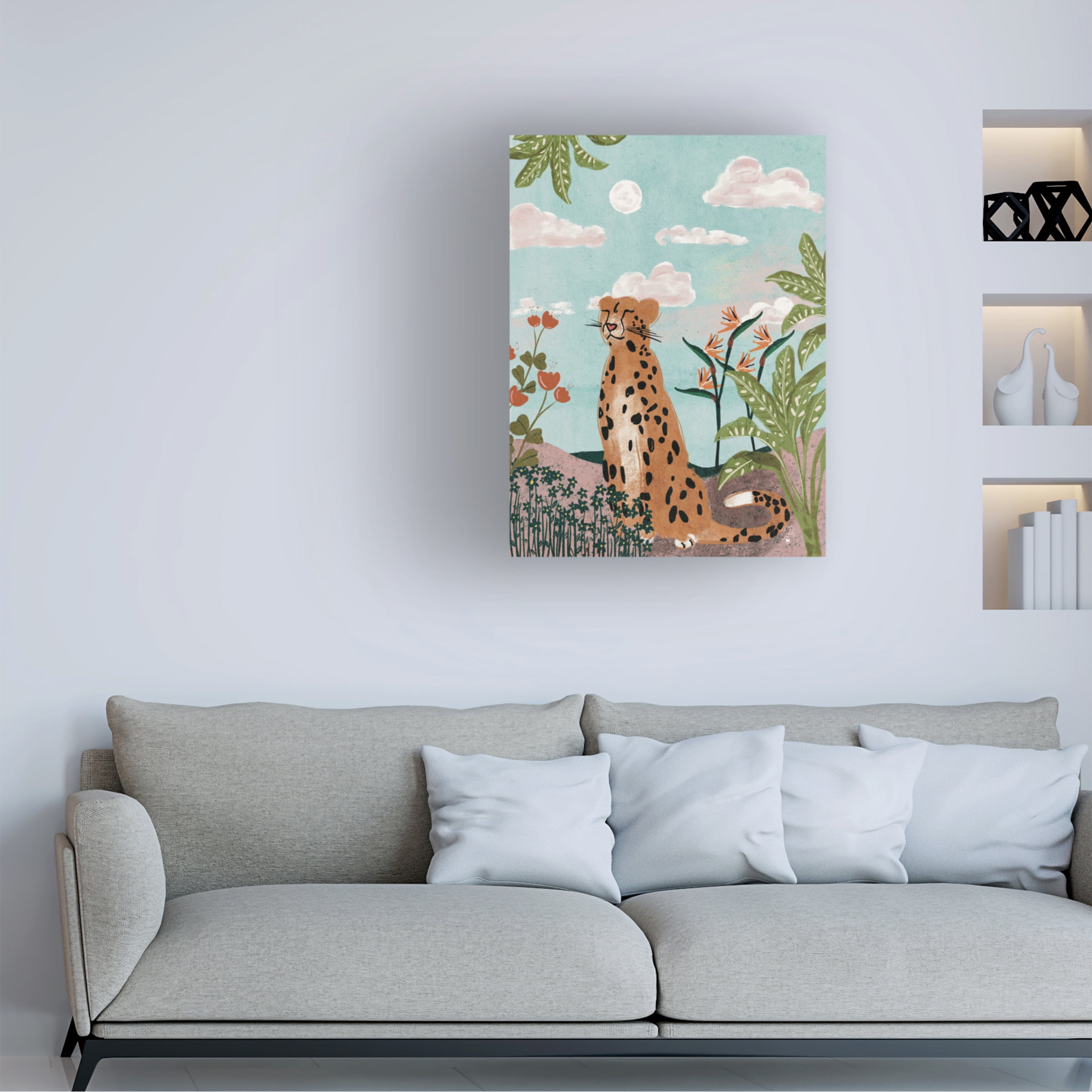 Erum Khalili 'Leopard In Jungle' Canvas Art