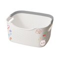 thumbnail image 1 of Cesta para la ropa sucia, cesta decorativa con asa, organizador de almacenamiento M y White, 1 of 9