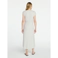 thumbnail image 3 of Time and Tru Women’s Cotton Knit Midi Dress with Dolman Sleeves, Sizes XS-XXXL, 3 of 5