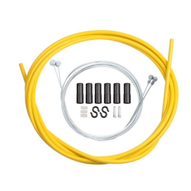 Soidarity Juego de cables de freno de cambio de bicicleta, accesorios de ciclismo profesional, línea de Control, carcasa de Cable, reemplazo de Cable, Ciclismo Cables de cambio amarillos Soidarity OD028207-04