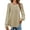 Khaki, variant on Fantaslook Eyelet Blouses for Women Dressy Casual Long Sleeve Shirts Crew Neck Fall Trendy Tops