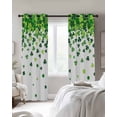 thumbnail image 4 of St. Patrick's Day Kitchen Curtains Spring Lucky Shamrocks Rustic Leaves Cafe Short Curtains for Bathroom Blackout Window Curtain Small Window Treatment Drapes for Bedroom Living Room 52"x45"x2, 4 of 9