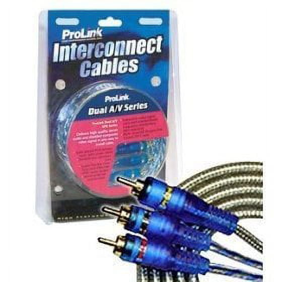 ProLink "Dual A/V Series" Stereo RCA Plus Composite Video Interconnect Cables - 1.5 Feet