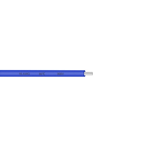 Cable eléctrico de PVC 16 AWG Cable trenzado de enganche de Cobre estañado 16ft azul Unique Bargains alambre trenzado