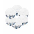 thumbnail image 7 of 15 Inch Round Placemats Set of 6, Fall Blue Pumpkin Non Slip Heat Insulation PP Table Mats, Thanksgiving White Eucalyptus Flower Washable Place Mats for Kitchen Dining Party Table Decor, 7 of 7