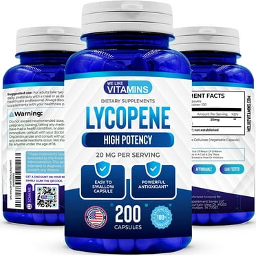 We Like Vitamins Lycopene Antioxidant Immunity Booster Prostate Support 200 Capsules
