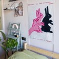 thumbnail image 3 of Tapestry Shadow Play Rabbit Estética para pared, 95 x 75 cm, microtela, 3 of 3