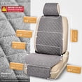 thumbnail image 3 of IVICY Faux Linen Front Car Seat Cover – Durable, Non-Slip Seat Protector for Cars – 1 Unit, Cool Gray, 3 of 16