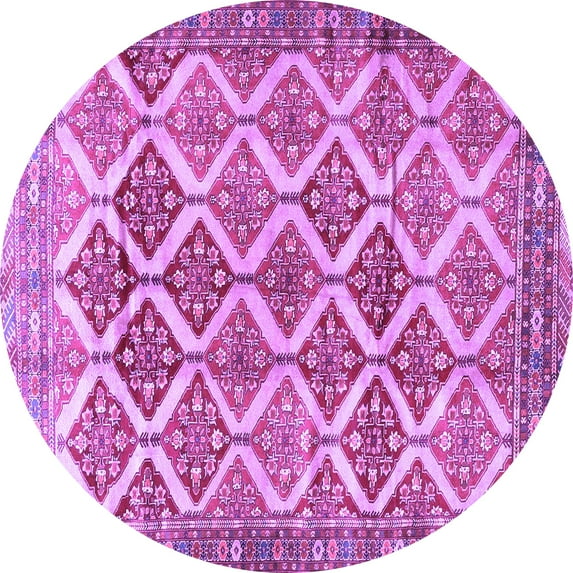 Ahgly Company Indoor Round Persian Purple Traditional Area Rugs, 3' Round