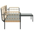 thumbnail image 5 of vidaXL 3 Piece Garden Lounge Set with Dark Grey Cushions Poly Rattan, 5 of 5