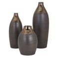 thumbnail image 2 of Trendy Calin Medium Bronze Top Vase, 2 of 5
