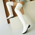 thumbnail image 6 of Xiaoxatg European Solid Color Flat Women's Over-The-Knee Boots for Autumn and Winter Fashion 7 White, 6 of 8