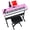 Pink, variant on Best Choice Products 61-Key Beginners Electronic Keyboard Piano Set w/ LED, 3 Teaching Modes, H-Stand, Stool - Black
