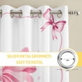 thumbnail image 6 of Valentine's Day Kitchen Curtains Window Panels, Pink Bowknot Ribbon Modern Minimalist Art Insulated Window Treatment Curtain, Grommet Curtains for Bedroom/Living Room/Bathroom, 2 Piece 27.5"Wx39"L, 6 of 8
