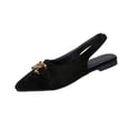 thumbnail image 1 of Black Ladies Flat Sandals With Pointed Toe And Soft Sole For Spring And Summer Casual Comfortable Versatile Everyday Wear Size 36, 1 of 9