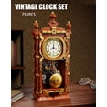 thumbnail image 2 of Juego de bloques de construcción TYCOLE, reloj de péndulo vintage con reloj real, 2 of 7