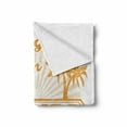 thumbnail image 2 of Florida Soft Flannel Fleece Blanket, Old Style Rubber Stamp Design with Weathered Look the Land of Sunshine, Cozy Plush for Indoor and Outdoor Use, 70" x 90", Earth Yellow and White, by Ambesonne, 2 of 6