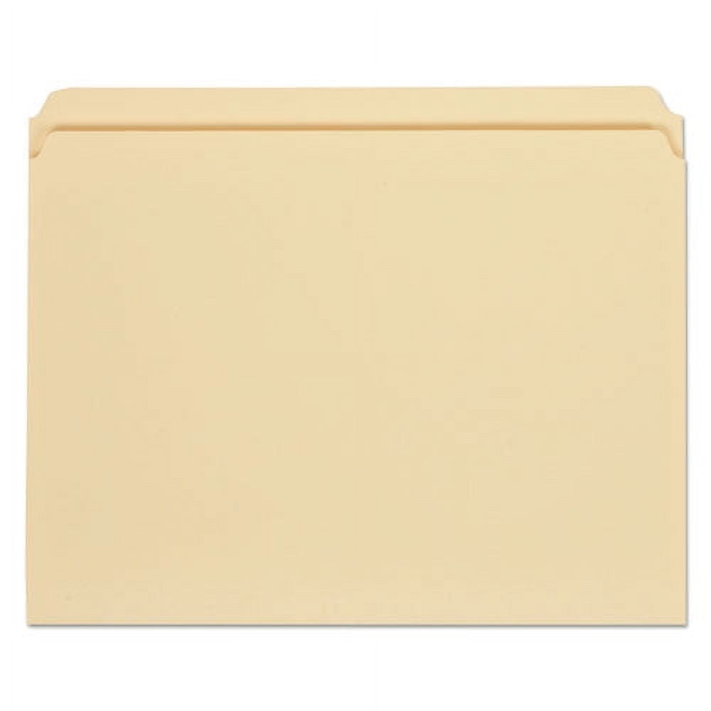 Top Tab Manila File Folders, Straight Tab, Letter Size, 11 Pt. Manila, 100/box | Bundle of 5 Boxes