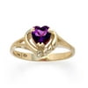 14kt Gold Heart-Shaped Amethyst Ring