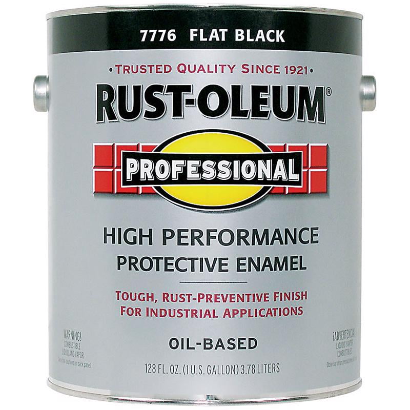 RUST-OLEUM K7776-402 K7776402 High Performance Oil Based Rust Preventive Protective Enamel Paint, 1 gal, Flat Black
