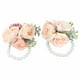 thumbnail image 1 of Flores de muñeca para dama de honor, flores artificiales de mano para bodas, aniversarios, cócteles (2 unidades, rosa), 1 of 10