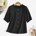 thumbnail image 3 of ZANZEA Women 3/4 Sleeved Tops Casual Loose Blouse Solid Color Shirts, 3 of 7