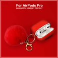 thumbnail image 2 of Estuche para AirPods Pro Cypher.V Rojo con Llavero Pompon Esponjoso, 2 of 5