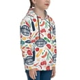 thumbnail image 3 of Fotbe Barbecue Pattern Youth Pullover Hooded Sweatshirt, Boys Hoodie, Kangaroo Pocket Hoodie for Kids Girls -Medium, 3 of 6