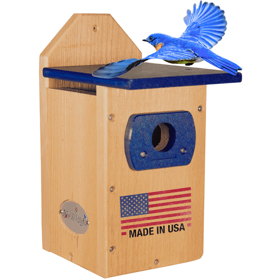 Cedar Standard Bluebird House (Blue)