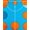Blue, variant on ODIKA 4'x6' Machine Washable Non-Slip Area Rug, Whimsical Stripe Symphony Artistic for High Traffic Rug, Yellow, 122444