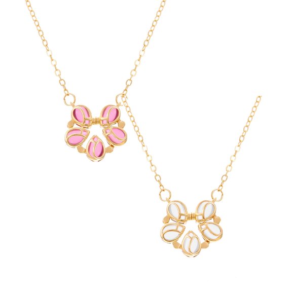 Flower Necklace Jewelry Simple Light Accessories For Daily For Women *2PCS