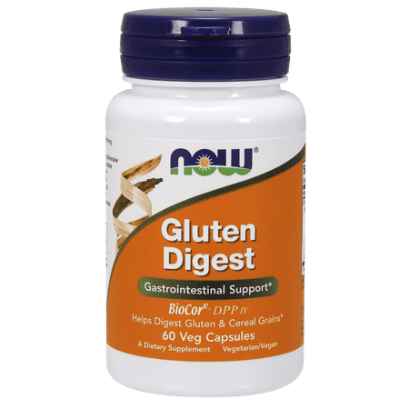 - NOW Gluten Digest Enzymes Vegetable Capsules, 60 Ct