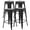 Black, variant on SSyao Metal Bar Stools Set of 4 Counter Height Barstool Stackable Barstools-Bronze