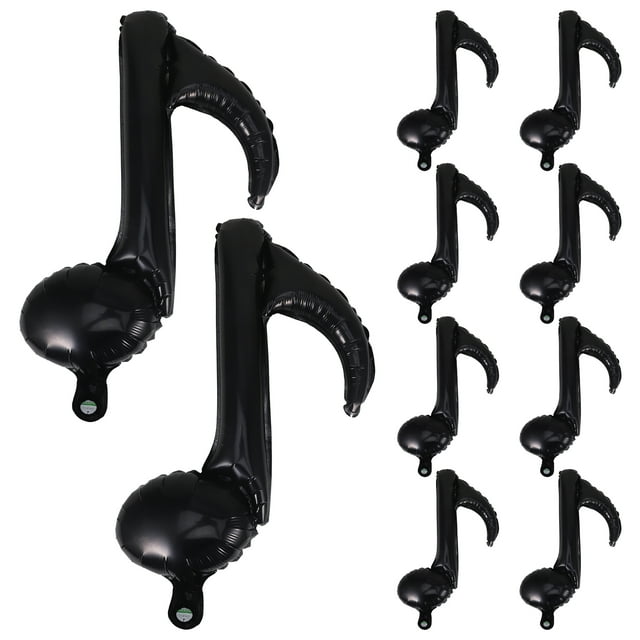 10 Pcs Ballons en Aluminium en Forme de Note Musicale Ballons Gonflables Décorations