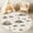 Color 2, variant on Washable Non Slip 6ft Round Rug, Line art Leafy emboss surface white 3d Embossed relief leaves Circle Area Rugs with Tassels Carpet for Nursery Bedroom Living Room Playroom Tent Rug