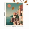 thumbnail image 3 of UXIEQU Coastal Village Canvas Wall Art 15.75x11.81 Inches, 3 of 8