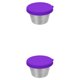 thumbnail image 4 of Naiovety Contenedor de aderezo para ensaladas confiable, taza de condimentos conveniente para viaje, contenedor de salsa a prueba de fugas 100 Púrpura 2Conjunto, 4 of 6