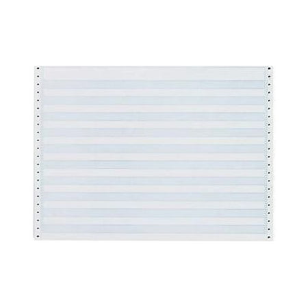 Sparco Computer Paper 20 Lb 14-7/8"x11" 2400/CT 1/2" Blue Bar 02180