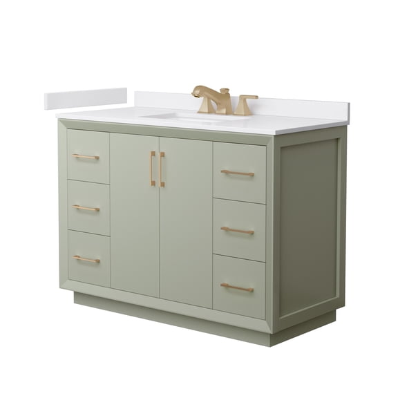 Wyndham Collection Wcf4141-48S-Vca-Us3mxx Strada 48" Free Standing Single Basin Vanity Set