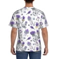 thumbnail image 3 of Bixox Men's Lavender Bicycle Printed Short Sleeve Skinny Athletic T-Shirt, 3 of 6