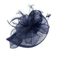 thumbnail image 5 of Ongmies Wedding Hat Clearance Hat for Women Wedding Flower Tail Mesh Feathers Hair Clip Tea Party Headband Accessories Navy, 5 of 5