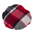 thumbnail image 6 of Toddler Kids Baby Girl Fall Winter Outfit Ruffle Long Sleeve Crew Neck Sweatshirts Tops Plaid Button Front Mini Skirt with Hat 3Pcs Party Holiday A-Line Skirt Clothes Set, 6 of 7
