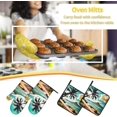thumbnail image 6 of Tropical Beach Palms Print Oven Mitts and Pot Holders Sets 4 Piece Set Kitchen Women Men Cooking Baking Microwave Heat Resistant, 6 of 6