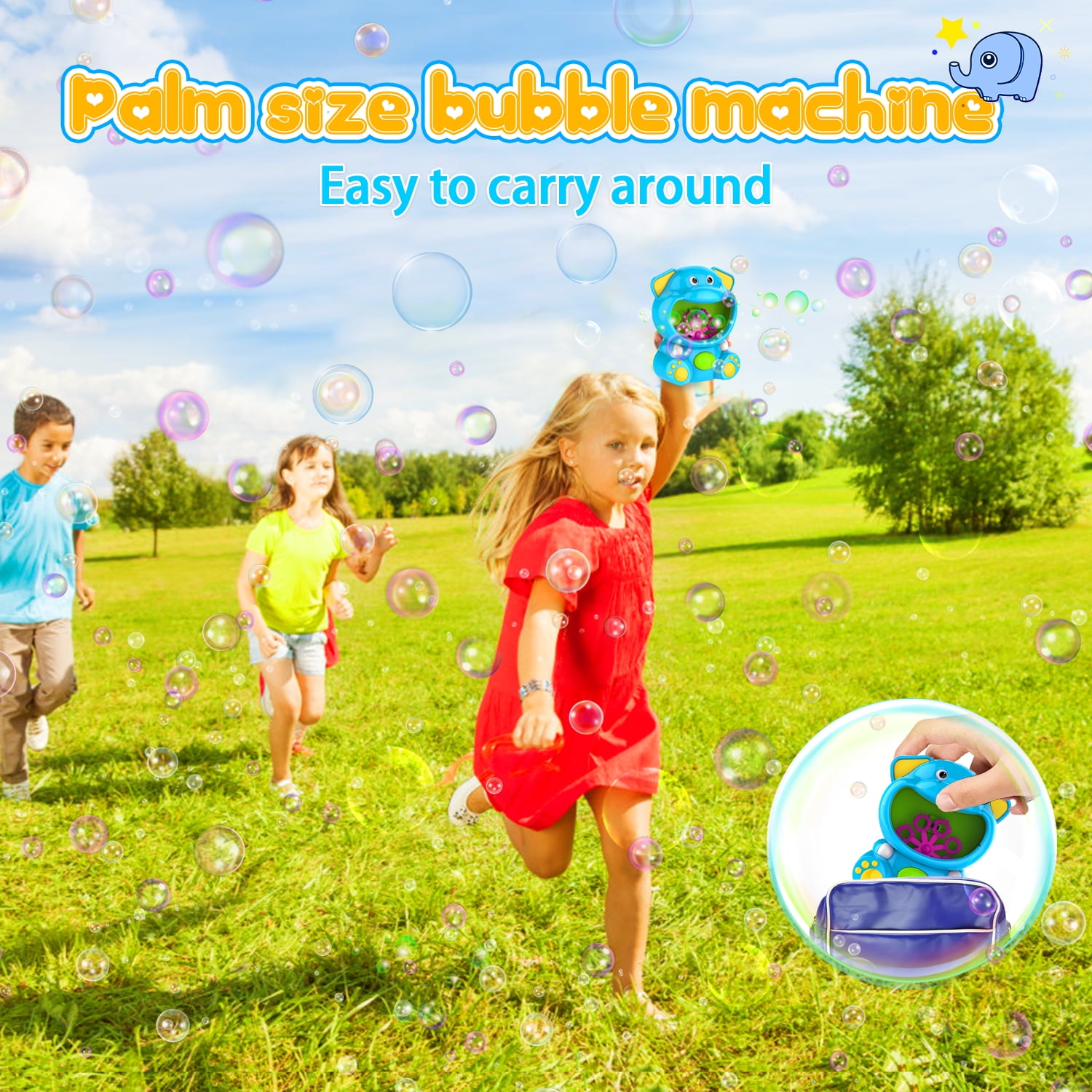 Buy Seenda Elephant Bubble Blower Bubble Toys 500+ Bubbles Per Minute, Bubble Machine for Kids