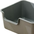 thumbnail image 6 of Cat Open Top Cat Litter Tray Pet Bedpan Portable Heighten Semi Enclosed Pet Litter Pan for Small Medium Large Cats Gray, 6 of 7