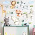 thumbnail image 4 of 1 pieza de calcomanía de pared de animales de la selva Safari elefante jirafa León pegatina de pared hojas tropicales arte de pared Floral pegatina para habitación de niños decoración de pared del do JAMW Sencillez, 4 of 5