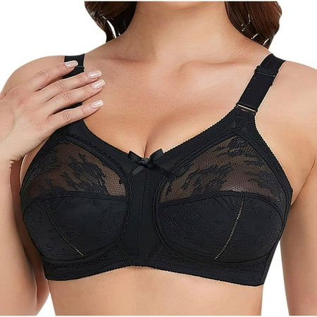 Aobny Lace Ladies Bras Sheer Black Bralette Nylon XS-3XL Women s Women Bras 38/85