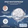 thumbnail image 4 of Waterproof submersible LED pool light, RGB multi-color IP68 waterproof pool light, 4 of 4