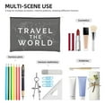 thumbnail image 4 of Cauagu Travel The World1 for Tyvek Makeup Bag,Reusable Travel Cosmetic Bag Women Organizer Toiletry Bag Birthday,Gifts for Women Girlfriend Mom Teacher 6.5’’*8.9’’, 4 of 7