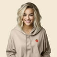 thumbnail image 4 of Dalix Strawberry Embroidered Fleece Cropped Hoodie Cold Fall Winter Women in Heather Dust 2XL XX-Large, 4 of 5